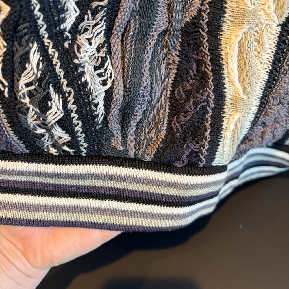 COOGI Black and Cream Textured Crewneck Sweater - Picture 5 of 12